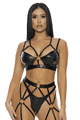 Forplay ＜Lady Cat＞ My Spot Bra and Panty with Garter Belt
