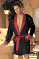 Elegant Two Tone Charmeuse Unisex Robe