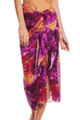 KINIKI Collection ＜Lady Cat＞ Purple Amalfi Tan Through Beach Sarong