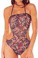 KINIKI Collection ＜Lady Cat＞ Elba Tan Through Cut Out Swimsuit画像