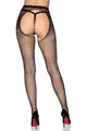 Rhinestone Fishnet Crotchless Tights