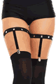 Leg Avenue ＜Lady Cat＞ Studded Elastic Thigh High Garter Suspender画像