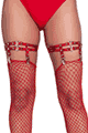 Leg Avenue ＜Lady Cat＞ Dual Strap Iridescent Studded Garter Suspender画像