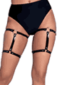 Dual Strap Studded Thigh High Garters