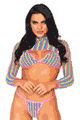 Rainbow Fishnet 3pc Set