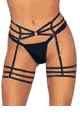 Leg Avenue ＜Lady Cat＞ Multi Strap Rhinestone Garter Belt