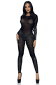 Leg Avenue ＜Lady Cat＞ Sheer Rhinestone Catsuit画像