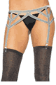 Leg Avenue ＜Lady Cat＞ Shimmer Lurex Elastic Garter Belt