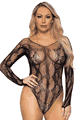 Python Net Long Sleeved Bodysuit