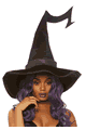 Bewitched Velvet WItch Hat with Glitter Trim