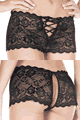 Music Legs ＜Lady Cat＞ Open Back Cheeky Lace Boyshort