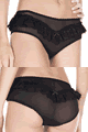 Crotchless Mesh Panty with Ruffle Panel