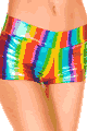 Music Legs ＜Lady Cat＞ Rainbow Metallic Bootyshorts画像