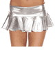 Music Legs ＜Lady Cat＞ Metallic Pleated Mini Skirt