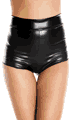 Music Legs ＜Lady Cat＞ Wet Look High Waisted Booty Shorts