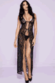 Long Lace Gown with Tying Strings