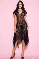 Lace Drape Gown