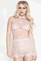 High Strap Lace Bra Top with Skirt