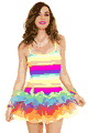 Music Legs ＜Lady Cat＞ Rainbow Striped Tutu Dress