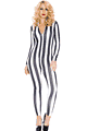 Music Legs ＜Lady Cat＞ Striped Jumpsuit