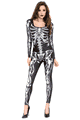 Music Legs ＜Lady Cat＞ 3D Skeleton Long Sleeve Bodysuit Costume