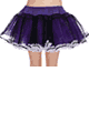 Music Legs ＜Lady Cat＞ Purple Spider Web Mesh Ruffle Trim Petticoat