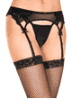 Music Legs ＜Lady Cat＞ Mesh with Side Lace Ggarterbelt