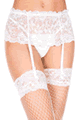 Music Legs ＜Lady Cat＞ Scrunch Lace Garterbelt