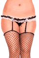 Music Legs ＜Lady Cat＞ Two Tone Lace Garterbelt with Attached G-strings