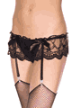 Music Legs ＜Lady Cat＞ All Over Lace Garterbelt with Bows