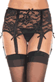 Music Legs ＜Lady Cat＞ Flower Lace Garterbelt画像