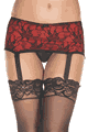 Music Legs ＜Lady Cat＞ Spandex Flower Lace Mini Garter Skirt画像