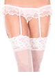 Music Legs ＜Lady Cat＞ Sheer Two Layer Ruffle Garterbelt with Attached G-string