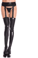 Wet Look Suspender Pantyhose
