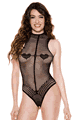 Fishnet High Neckline Teddy