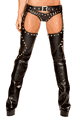 Roma Costume ＜Lady Cat＞ 1pc Studded Leatherette  Chap画像