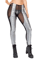 Two-Tone Sheer &Snakeskin Pant