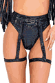 Roma Costume ＜Lady Cat＞ Shimmer High-Waisted Shorts and Garter Belt画像