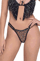 Sequin Fishnet Thong