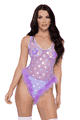 Sheer Stars Romper with Marabou Trim