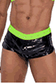 Mens Vinyl Mesh Runner Shorts