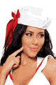 Sailor Hat with Red Ribbon