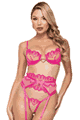 Bubblegum Heart 3pc Garter Set