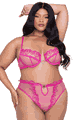 Bubblegum Heart Bra and High Waisted Thong