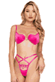 Bubblegum Heart Cup Bra and Thong