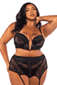Belle Noir Babydoll with G-String
