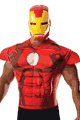 Muscle Chest Adult Iron Man Costume Top and Mask