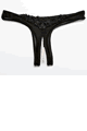 Stretch Mesh Applique Open Front Panty