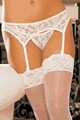 Shirley ＜Lady Cat＞ Lace Garterbelt and G-String Set画像