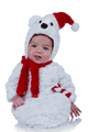 Underwraps ＜Lady Cat＞ Christmas Polar Bear Bunting Infant Costume画像